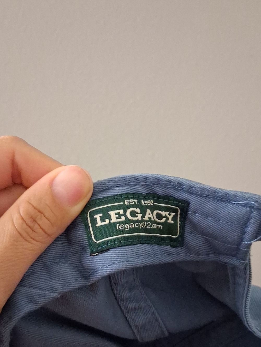 Legacy Blue Hat with Green Logo Patch